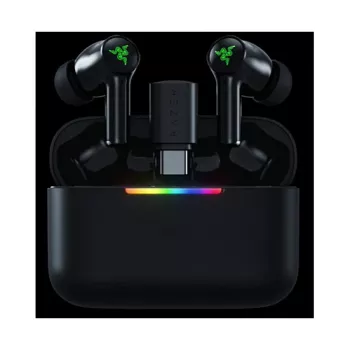 RAZER Hammerhead V3 HyperSpeed True Wireless Gaming Earbuds, ANC, Bluetooth 5.2, 2.4 GHz Dongle, THX Spatial Audio, Schwarz