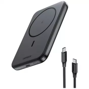 UGREEN 5000mAh Mini Powerbank Wireless 15W mit MagSafe Weiß