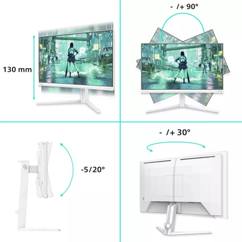 Philips Evnia 3000 24M2N3201P/00 23.8 Zoll IPS Full HD 180Hz Gaming Monitor Weiß