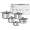 Le Creuset 5-teiliger Topfset - 3-lagiges Edelstahl-Kochgeschirr-Set