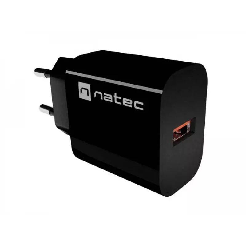 Natec Ribera USB-A Wandladegerät 18W Schwarz