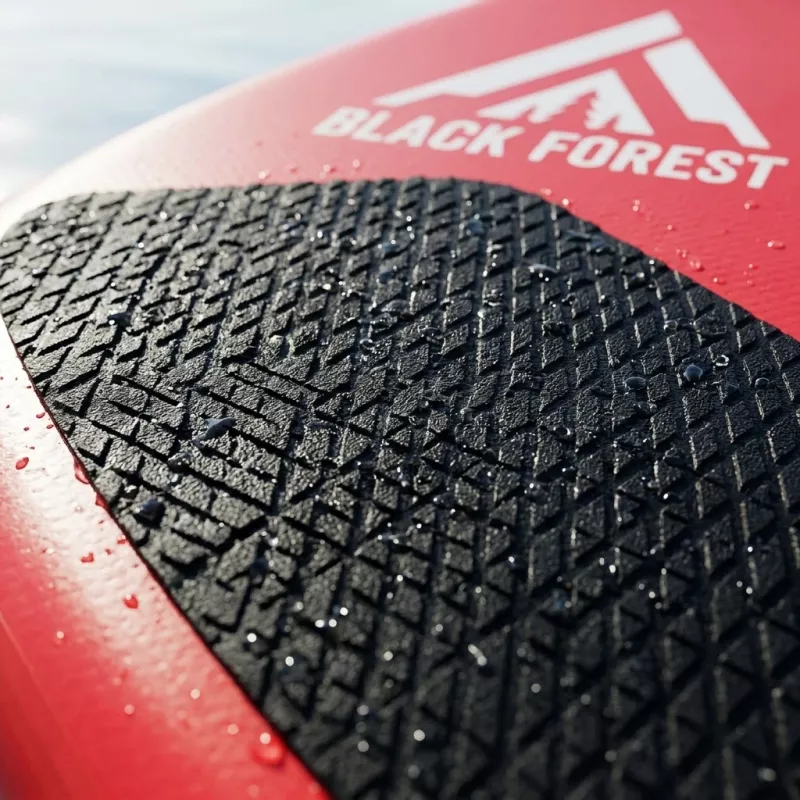 Extralink BLACK FOREST aufblasbares SUP-Board rot 320x81x15 cm Set mit Paddel, Rucksack, Pumpe, Leine, Finne SUP-4025