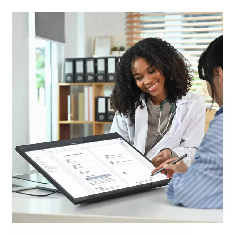 ALOGIC Clarity Fold Touch 27 Zoll 4K UHD IPS Touchscreen Monitor mit Webcam, 65W USB-C PD, Fold Stand