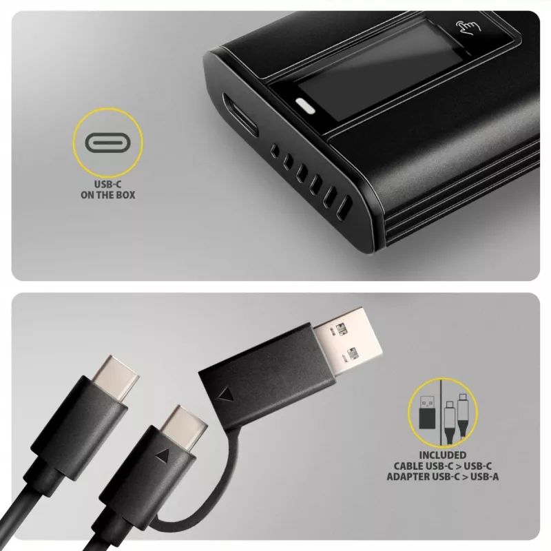 AXAGON EEM2-SD2B Externes Gehäuse 10Gbps M.2 NVMe/SATA SSD mit LED-Anzeige, USB-C, Schwarz