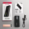 AXAGON EEM2-SD2B Externes Gehäuse 10Gbps M.2 NVMe/SATA SSD mit LED-Anzeige, USB-C, Schwarz