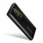 AXAGON EEM2-SD2B Externes Gehäuse 10Gbps M.2 NVMe/SATA SSD mit LED-Anzeige, USB-C, Schwarz