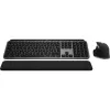 Logitech Master Series MX Keys S Combo for Mac - Drahtloses Tastatur- und Maus-Set - Vollformat - Hintergrundbeleuchtung - AZERTY Französisch - Space Gray (920-012841)