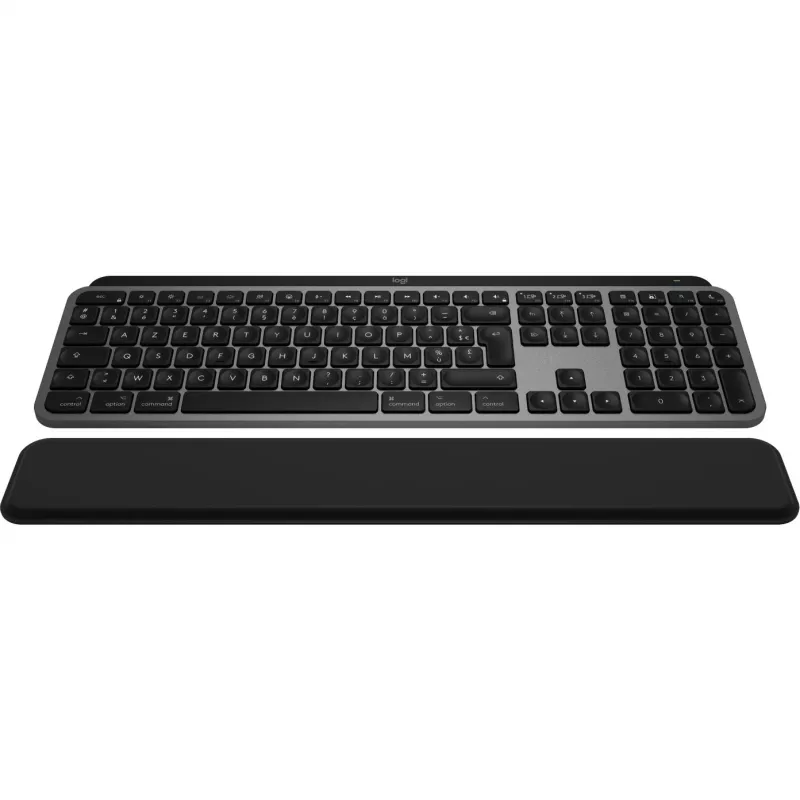 Logitech Master Series MX Keys S Combo for Mac - Drahtloses Tastatur- und Maus-Set - Vollformat - Hintergrundbeleuchtung - AZERTY Französisch - Space Gray (920-012841)