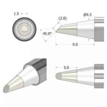 iFixit FixHub Lötspitze konisch-meißelförmig 1,5 mm silber