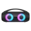 Denver BTG-618 Tragbarer Bluetooth-Party-Lautsprecher 200W mit LED-Leuchten, Schwarz