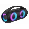 Denver BTG-618 Tragbarer Bluetooth-Party-Lautsprecher 200W mit LED-Leuchten, Schwarz