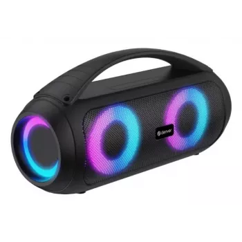 Denver BTG-618 Tragbarer Bluetooth-Party-Lautsprecher 200W mit LED-Leuchten, Schwarz
