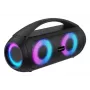 Denver BTG-618 Tragbarer Bluetooth-Party-Lautsprecher 200W mit LED-Leuchten, Schwarz
