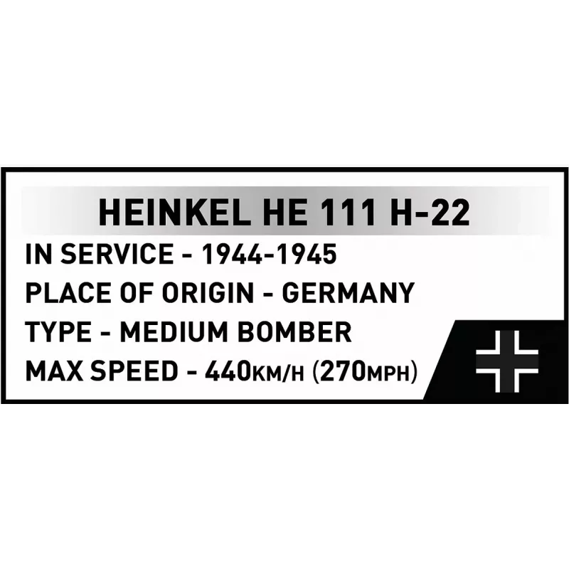 COBI Heinkel HE 111 H-22 mit V1-Flugbombe Bausteine-Set 927 Teile