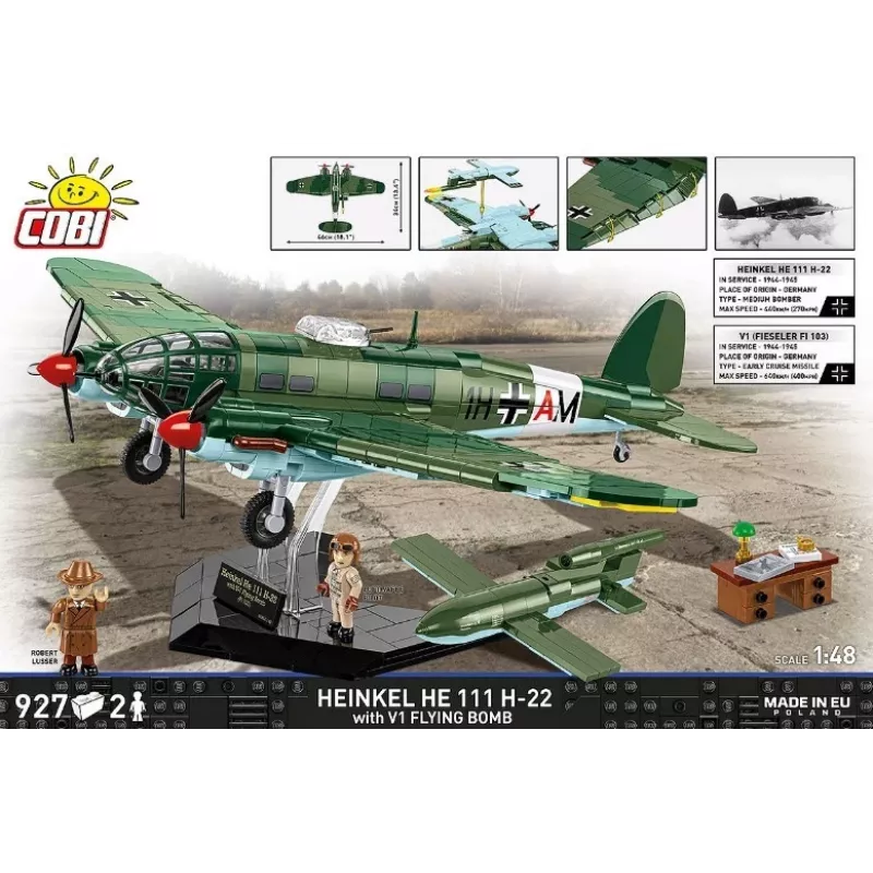COBI Heinkel HE 111 H-22 mit V1-Flugbombe Bausteine-Set 927 Teile