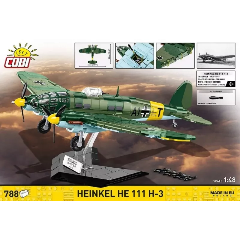 COBI Bausteine Heinkel HE 111 H-3 788 Teile