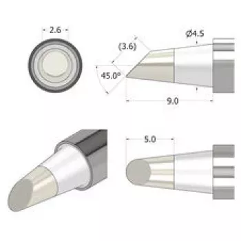 iFixit FixHub Lötspitze konisch-meißelförmig 2,6 mm Silber
