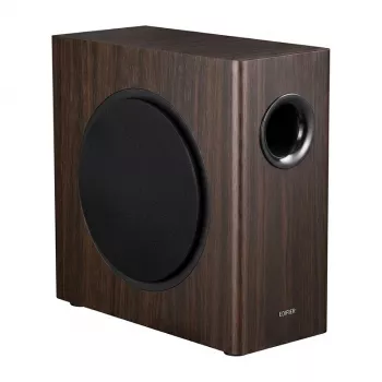 Edifier T5s Aktivsubwoofer Holz (Braun) - 70W RMS, 8-Zoll-Tieftöner, einstellbare Frequenzweiche