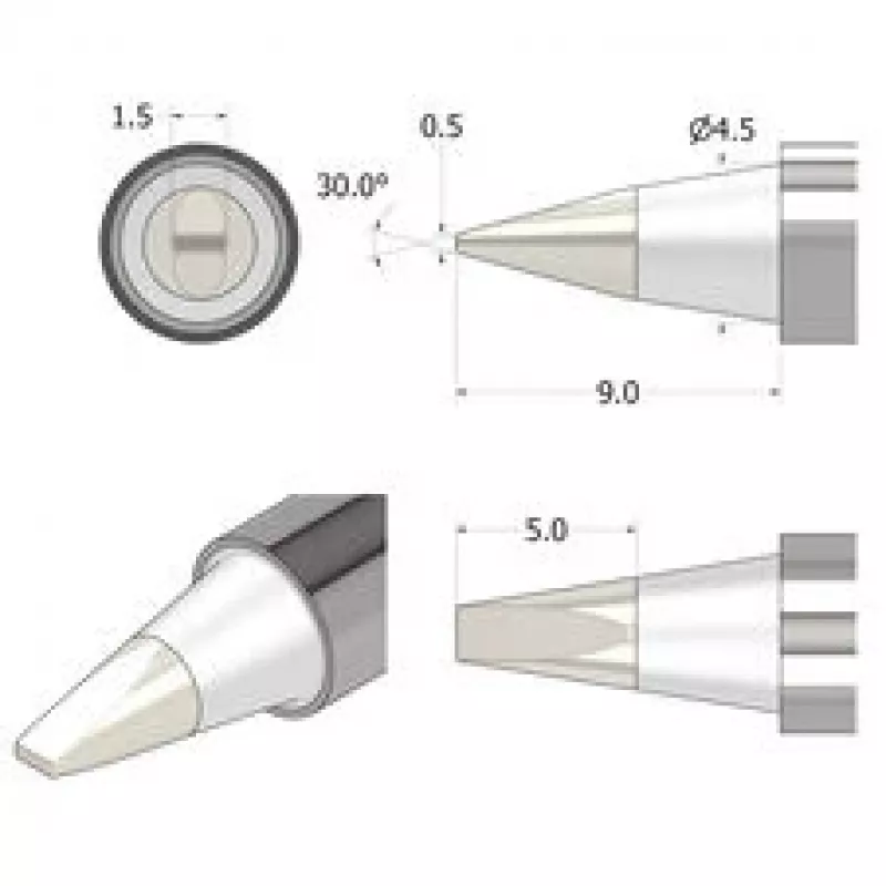 iFixit FixHub Lötspitze Meißel 1,5 mm Silber