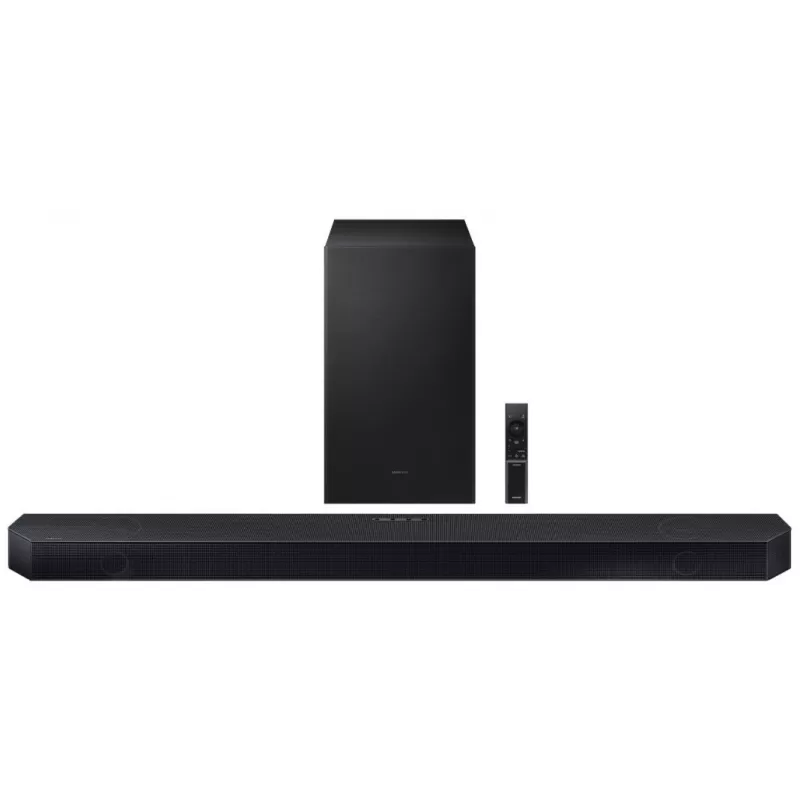 Samsung HW-Q600H 3.1.2 Channel Soundbar mit kabellosem Subwoofer, Dolby Atmos, DTS:X, Bluetooth, Schwarz