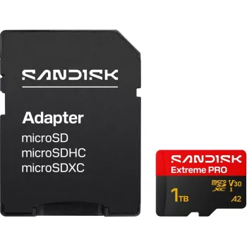 SanDisk Extreme PRO microSDXC 1TB UHS-I V30 A2 Speicherkarte + SD-Adapter