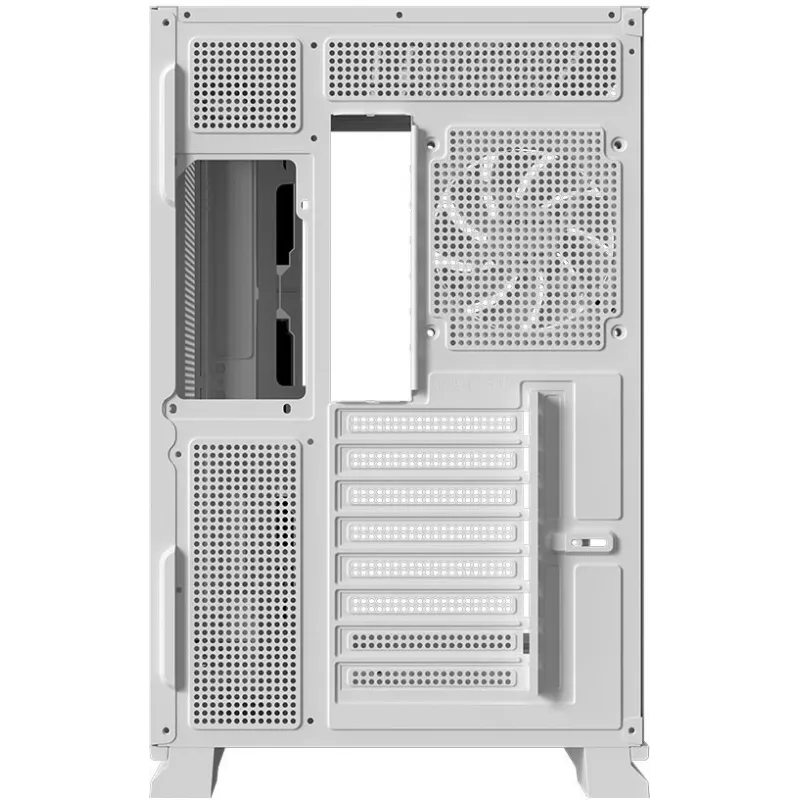 Krux Atron White Mid-Tower PC-Gehäuse mit gehärtetem Glas
