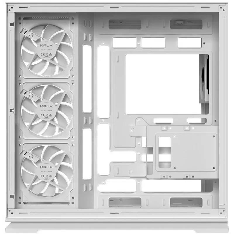 Krux Atron White Mid-Tower PC-Gehäuse mit gehärtetem Glas