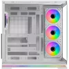 Krux Atron White Mid-Tower PC-Gehäuse mit gehärtetem Glas