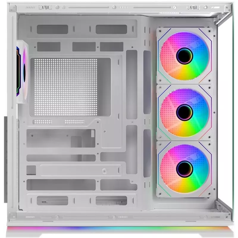 Krux Atron White Mid-Tower PC-Gehäuse mit gehärtetem Glas