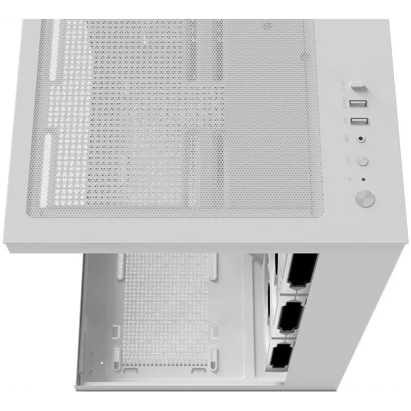 Krux Atron White Mid-Tower PC-Gehäuse mit gehärtetem Glas
