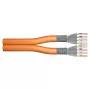 DIGITUS CAT 7 S/FTP Installationskabel, Duplex, 500 m, LSZH, B2ca-s1a,d0,a1, Orange