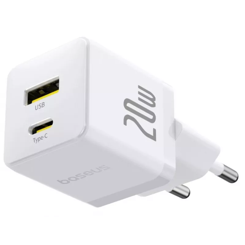 Baseus Palm 65W GaN5 USB-C Fast Charger Weiß