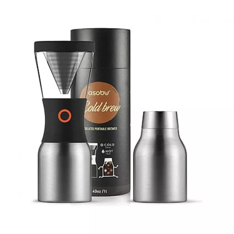 ASOBU KB900 Silver Cold Brew Coffee Maker 1,2L Borosilikatglas