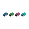EFB Elektronik LC Duplex Singlemode Glasfaser-Kupplung, flanschlos, blau, Keramikhülse (53515.1)