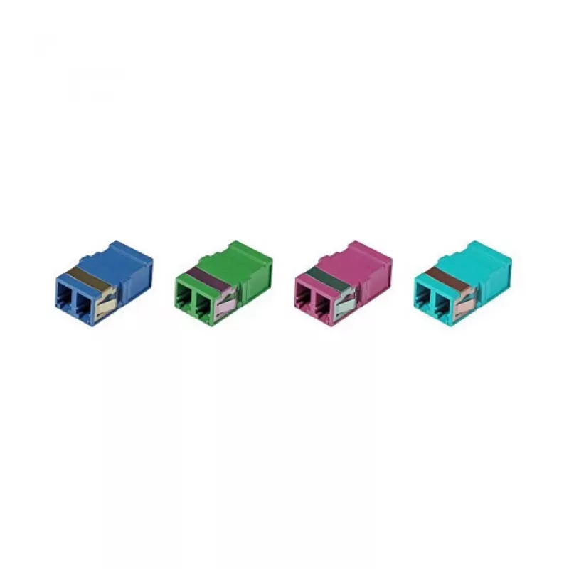EFB Elektronik LC Duplex Singlemode Glasfaser-Kupplung, flanschlos, blau, Keramikhülse (53515.1)