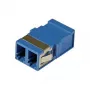 EFB Elektronik LC Duplex Singlemode Glasfaser-Kupplung, flanschlos, blau, Keramikhülse (53515.1)