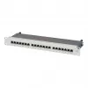 EFB Elektronik 19 inch 1U 24-Port Patch Panel, unbestückt, grau (RAL 7035)