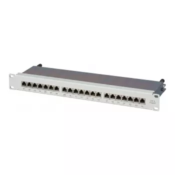 EFB Elektronik 19 inch 1U 24-Port Patch Panel, unbestückt, grau (RAL 7035)