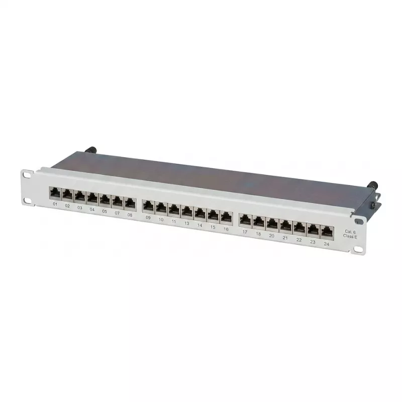 EFB Elektronik 19 inch 1U 24-Port Patch Panel, unbestückt, grau (RAL 7035)