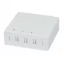Synergy 21 FTTH Wandgehäuse für 4 SC-S oder LC-D Adapter, 80x80mm mit Kabelmanagement, DIN-Schiene/Wand, Crimp