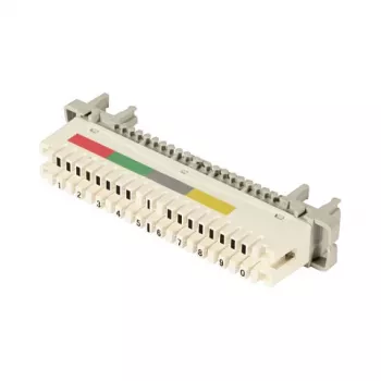 EFB-Elektronik LSA Trennleiste 2/10 auf 10DA für Rundstangenmontage, ohne Farbcode (46005.2)