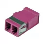 EFB-Elektronik LC Duplex OM4 Fiber Optic Coupler, flanschlos, Keramikhülse, Erika-Violett