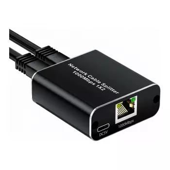ALLNET ALL-NS1003 3-Port Gigabit Ethernet Unmanaged Network Switch, Fanless, Metal Housing