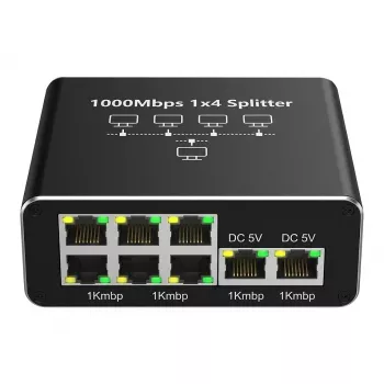 ALLNET ALL-NS1005 5-Port Gigabit Unmanaged Desktop Switch, Lüfterlos, Metallgehäuse