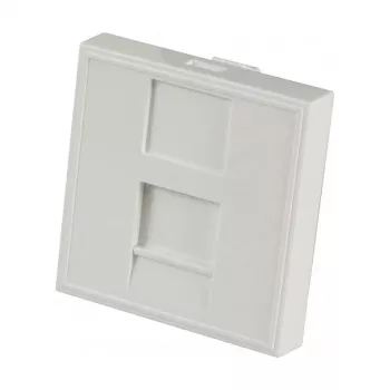 EFB Elektronik ET-25026 Zentralplatte 22,5x45mm für 1 Keystone, Auslass mittig, Reinweiß (RAL 9010)