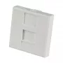 EFB Elektronik ET-25026 Zentralplatte 22,5x45mm für 1 Keystone, Auslass mittig, Reinweiß (RAL 9010)