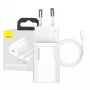 Baseus Super Si Quick Charger 20W USB-C mit Kabel (Weiß)