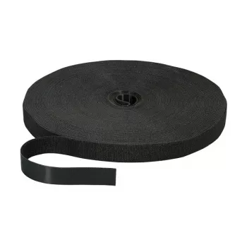 EFB-Elektronik Klettband-Rolle 20mm Schwarz 25m