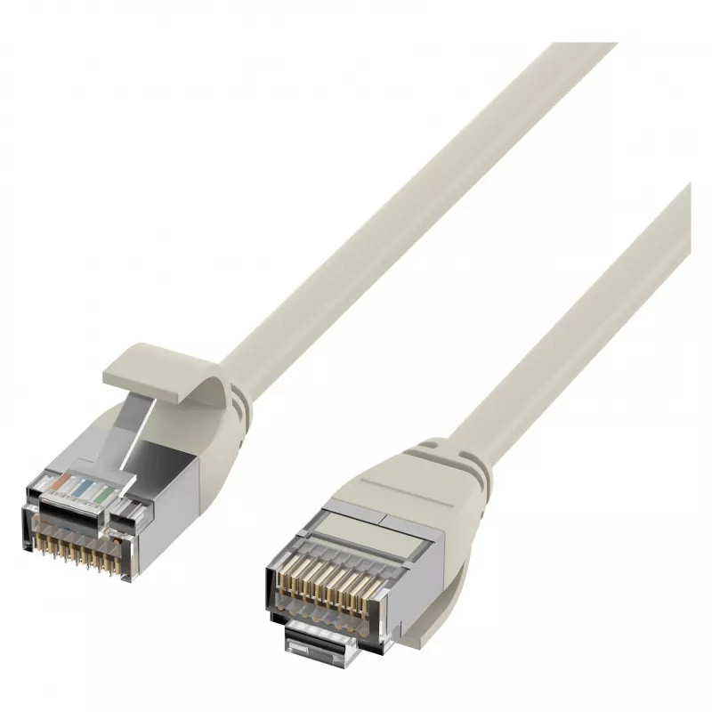 EFB Elektronik RJ45 Patchkabel Cat.6A U/FTP TPE 4mm Ultraflex Grau 2m