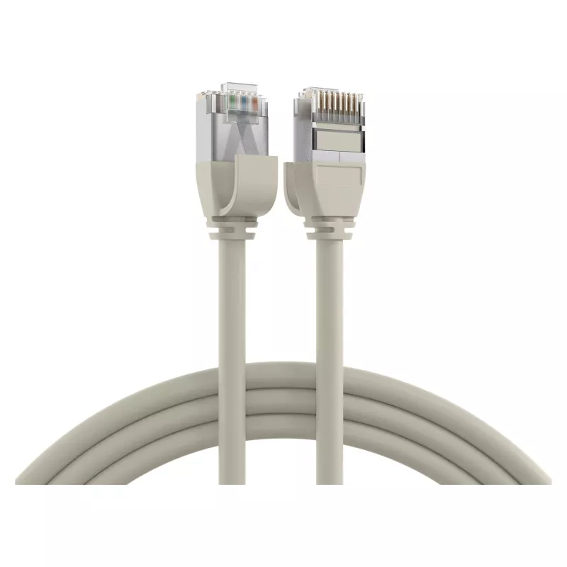 EFB Elektronik RJ45 Patchkabel Cat.6A U/FTP TPE 4mm Ultraflex Grau 2m